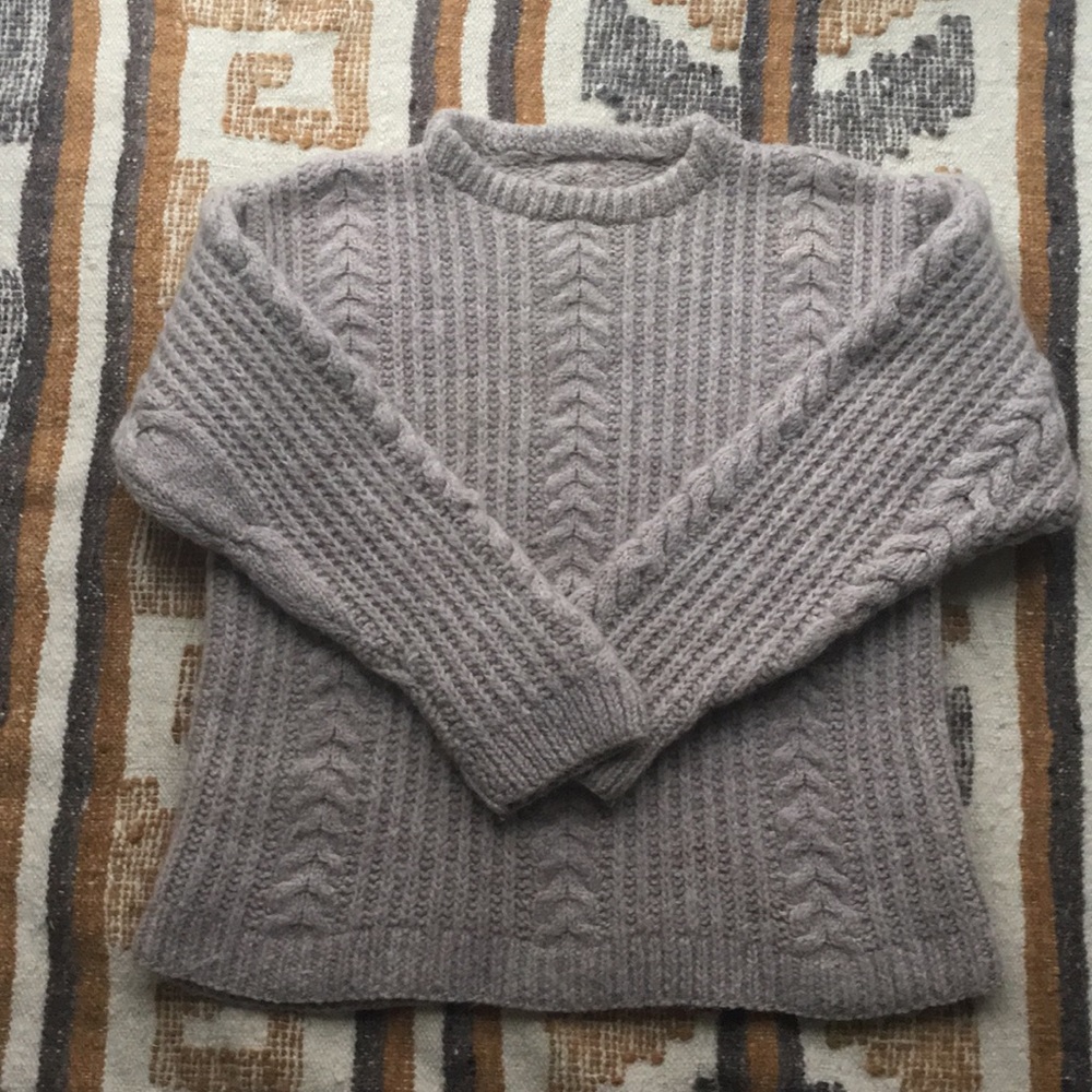Wool Fisherman Sweater with a Feminine Twist